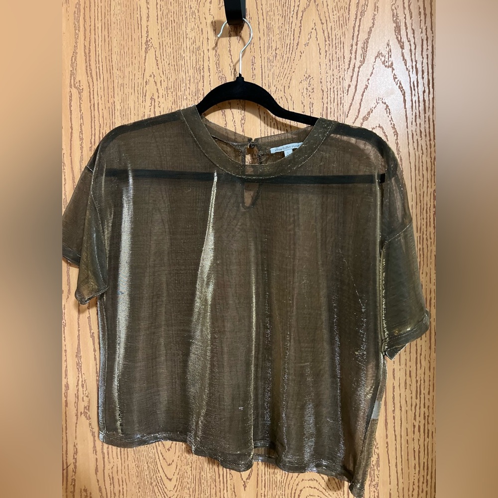 Sheer Gold Women's Top